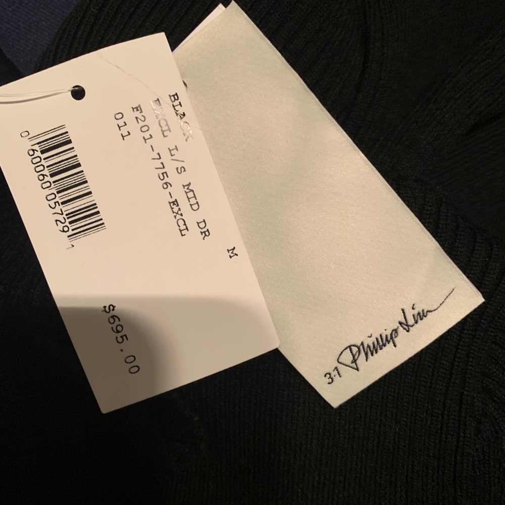3.1 PHILLIP LIM Layered Wool-Blend Knit Midi Dress - Picture 5 of 5